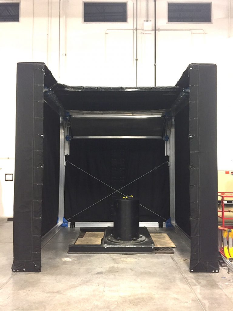 MTX-R pressure test enclosure open